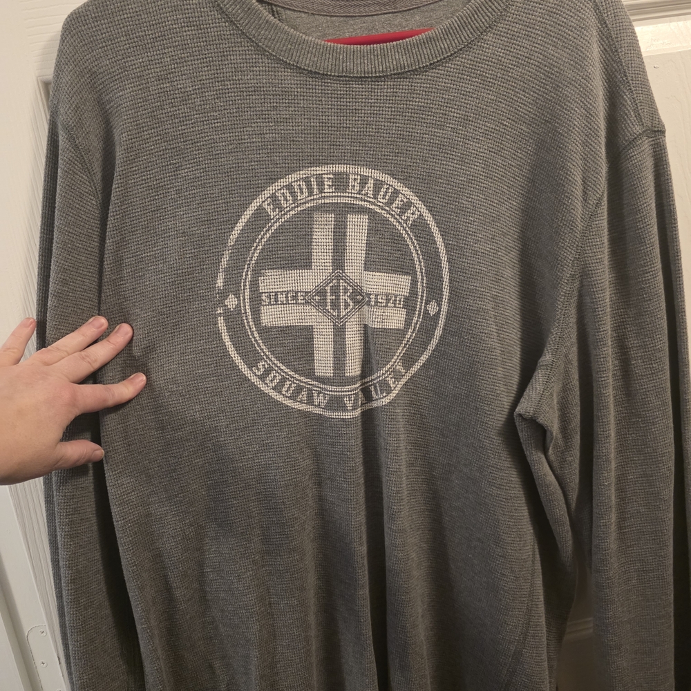 Eddie Bauer Gray Long Sleeve Shirt